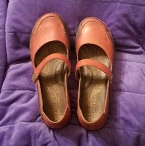 Born red leather flats